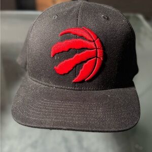 Mitchell & Ness Black Cap with Red Basketball Claw Logo